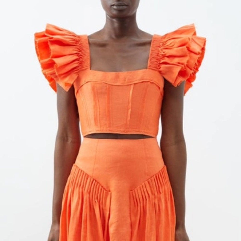 Aje ruffle sleeve top